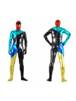 Unisex Black and Blue Shiny Metallic Zentai Suit Unisex Black and Blue Shiny Metallic Zentai Suit