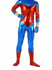 No Head Red and Blue Shiny Metallic Unisex Zentai Suit No Head Red and Blue Shiny Metallic Unisex Zentai Suit