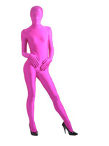 pink Spandex Unisex Unicolor Zentai Suit