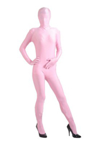 Lycra Pink Unicolor Unisex Zentai Suit