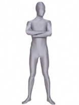 Silver Gray Unisex Lycra Spandex Zentai Suit