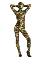 Army Camouflage Lycra Spandex Unisex Zentai Suit