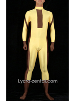 Yellow And Brown Lycra Spandex Catsuit