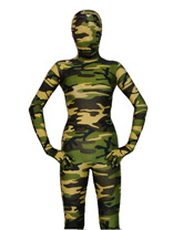Lycra Spandex Multicolor Camouflage Unisex Zentai Suit