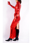 Red Shiny Matllic Long Dress