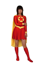 Red Superhero Costume With Yellow Star