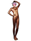 Sexy Coffe Zentai Fullbody Shiny Zentai Catsuit