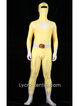 Lycra Spandex Costume Power Ranger Jaune