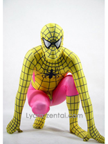Yellow Pink Spiderman Zentai Hero Suit
