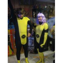 My husband and myself in our costumes (we were cosplaying as Cannonball (him) and Pixie (me), both from the X-Men comics)